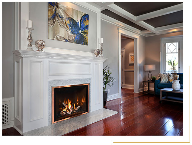 A fireplace installed in a Lancaster County home